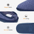 Mens Slip On Fleece Faux Fur Mule Slipper - Grey